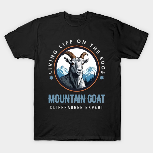 Mountain Goat Cliffhanger T-Shirt by Pearsville